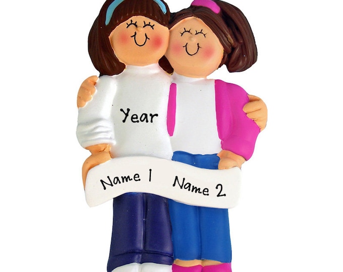 Sister Ornament - Ornament For Sisters - Personalized Christmas Ornament For Little Sister - Gift For 2 Best Friends - Big Sister Ornament