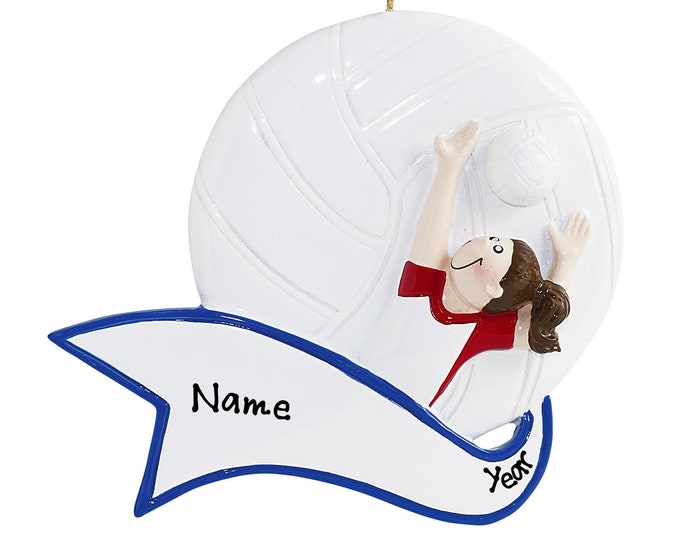 Volleyball Ornament - Personalized Girl Volleyball Player Christmas Ornament - Custom Sports Ornament - Volleyball Team Ornament With Name