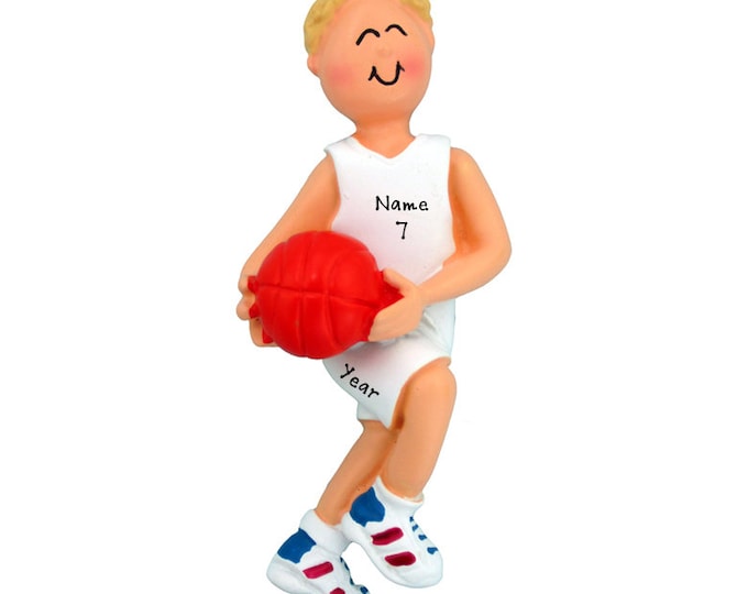 Basketball Ornament - Personalized Basketball Player Ornament - Boy Basketball Christmas Ornament - Custom Gift For School Basketball Team