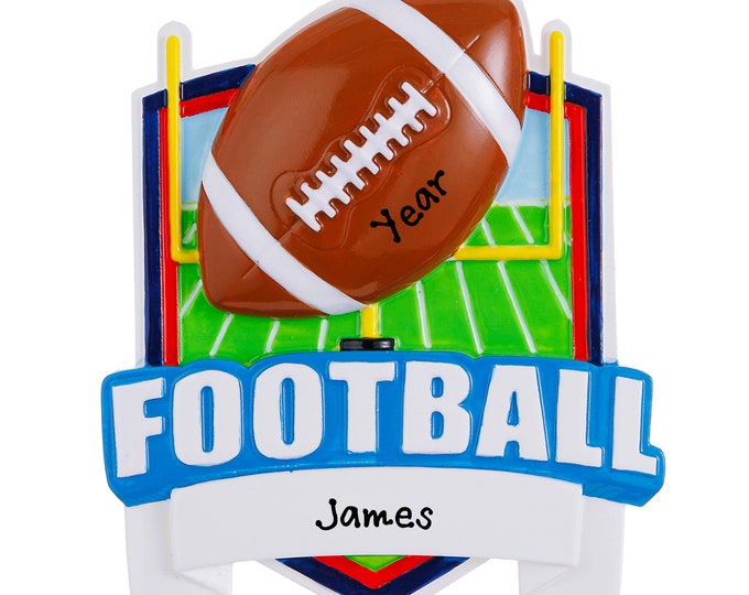 Personalized Football Christmas Ornament Gift for Football Player - Football Shield Ornament - Football Fan  Gift - Online Gaming Ornament