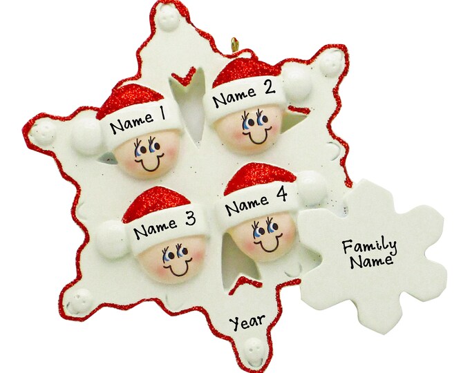 Grandkids Christmas Ornament Personalized 2024 - Our Grandchildren Ornament - Grandparent Christmas Ornament - Ornament With 4 Grandkids