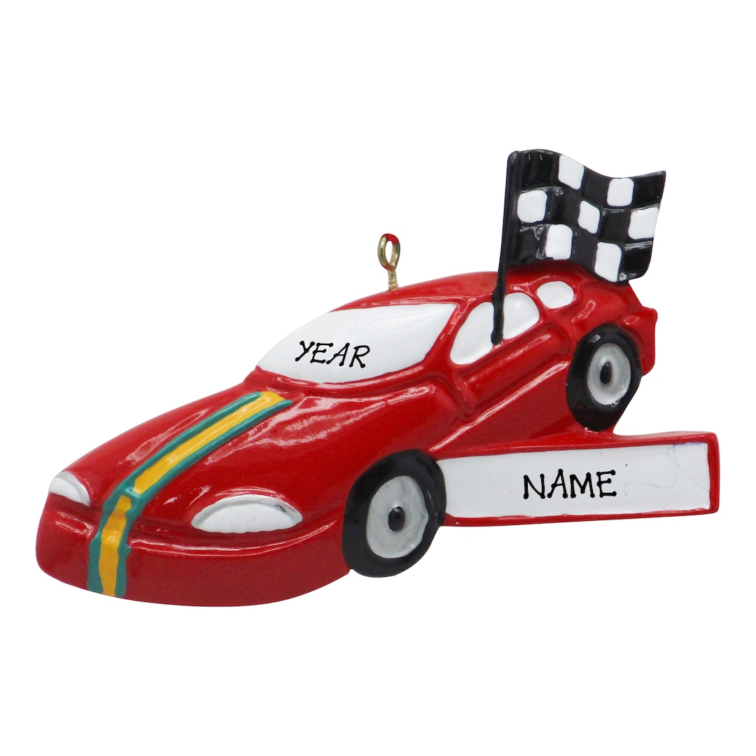 Personalized Race Car Ornament Custom Race Car Ornament Gift for Kids