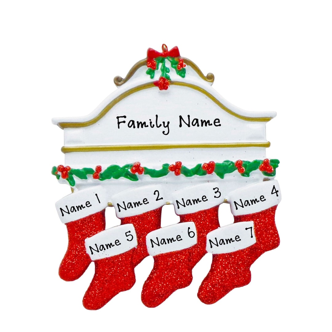 Family Of 7 Christmas Ornaments 
