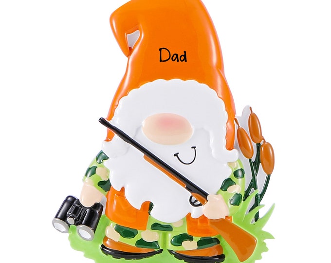 Hunter Boy Christmas Ornament - Hunter's Vest Ornament - Boy With Rifle - Custom Hunting Ornament Gift With Name – Personalized Gift For Dad
