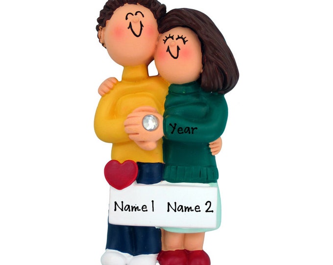 Personalized Engaged Couple Ornament - Engagement Christmas Ornament - Engagement Gift - Gift for Couples - Newly Engaged - We're Engaged