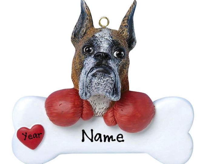 Boxer Dog Ornament Personalized 2025 - Dog Bone Christmas Ornament Gift For Dog Lover - Love My Custom Dog Memorial Ornament Pet Loss Gift