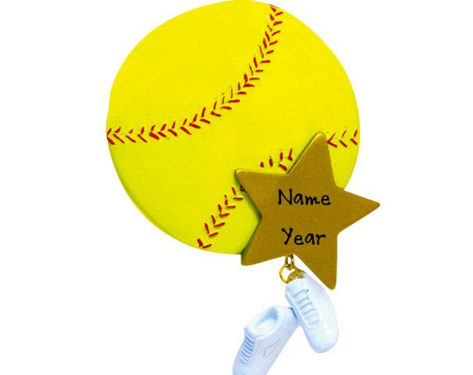 Softball Ornament - Personalized Softball Player Christmas Ornament - Sports Ornament With Name - Personalized Gift For Coach