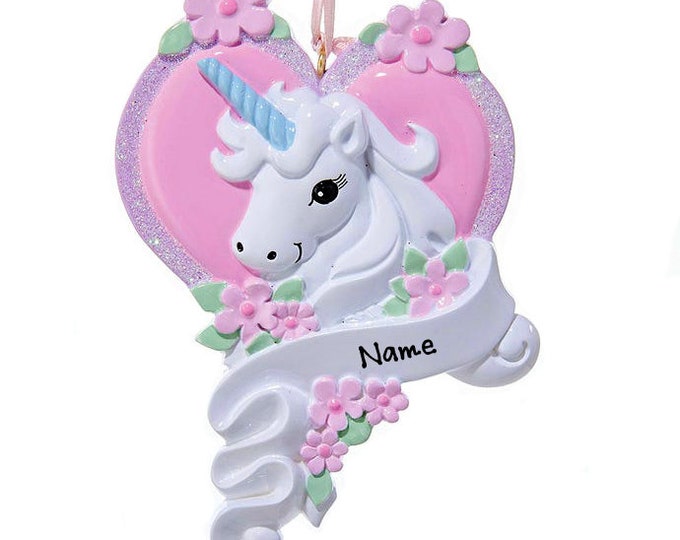 Personalized Unicorn Christmas Ornament Unicorn Ornament Custom Gift For Girl Toddler Pink Unicorn Christmas Ornament Hand Personalized 2025