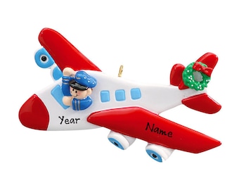 Airplane Ornament - Personalized Plane Ornament - Gift For Pilot - Custom Ornament With Name - Cargo Plane Personalized Christmas Ornament