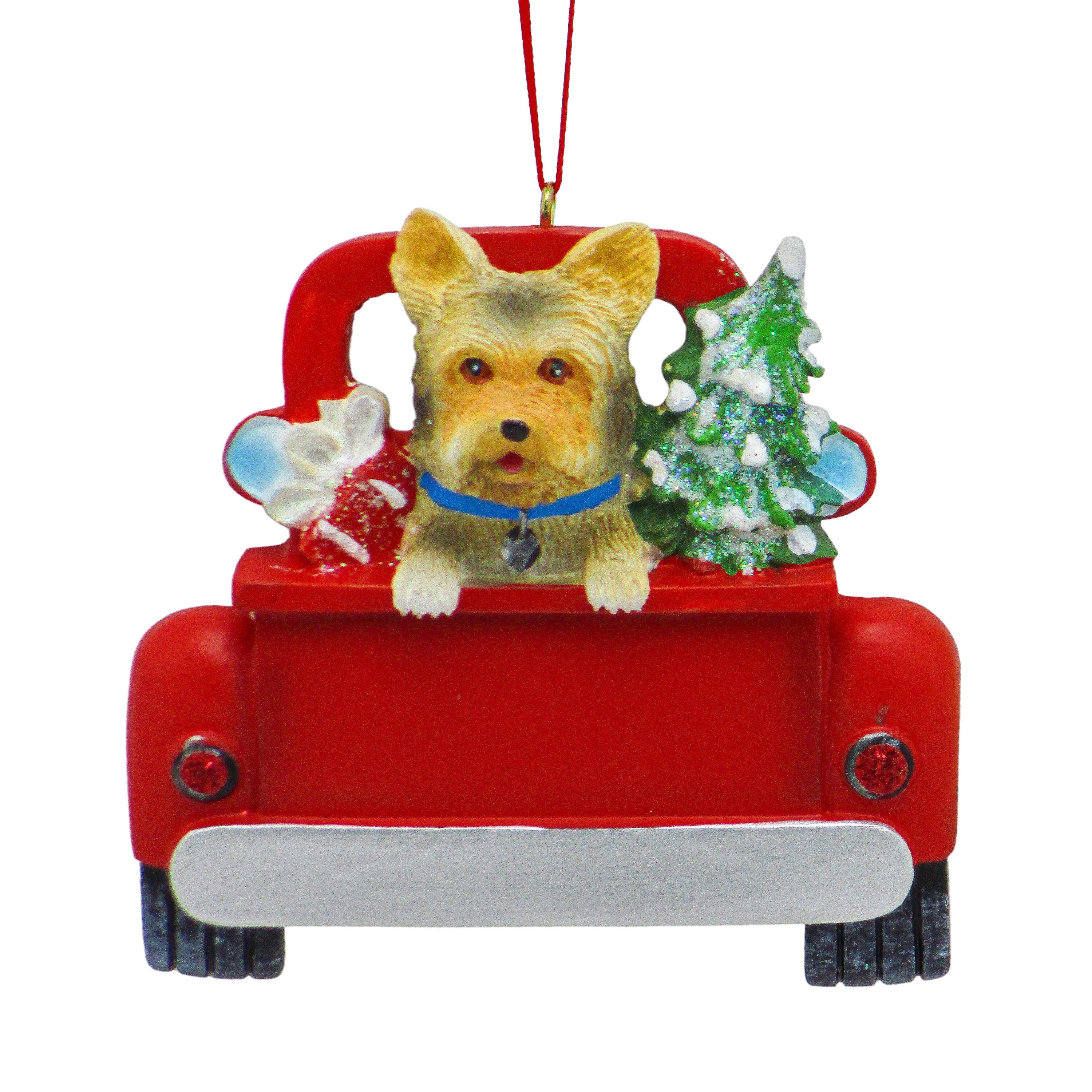 Yorkie Dog Ornament Yorkshire Terrier Puppy Dog in Red Etsy
