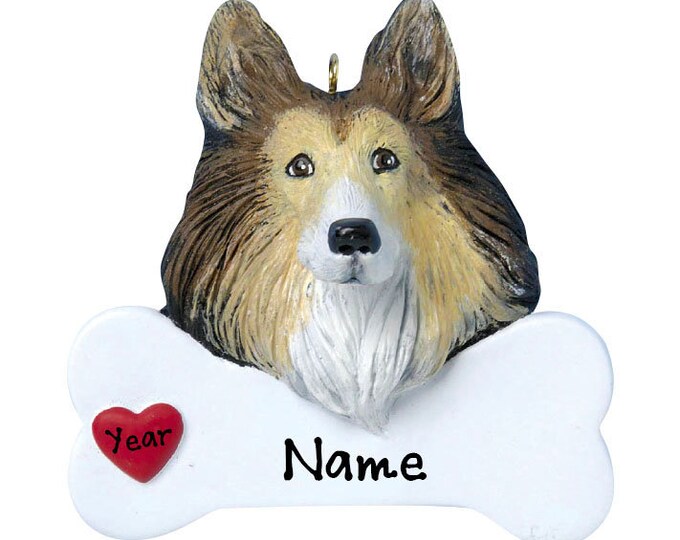Collie Dog Ornament Personalized 2025 - Dog Bone Christmas Ornament Gift For Dog Lover - Love My Custom Dog Memorial Ornament Pet Loss Gift
