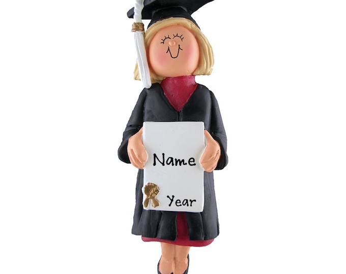 Graduate Personalized Ornament - Graduate Girl Ornament - College Grad Gift - Class of 2025 Graduate Christmas Ornament - College Graduation