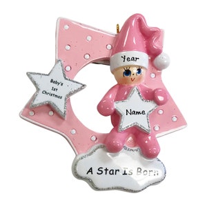 Baby&#39;s First Christmas Ornament - Personalized First Christmas Girl Ornament - Custom Baby Girl Ornament 2025 - Baby Shower Gift For Mom