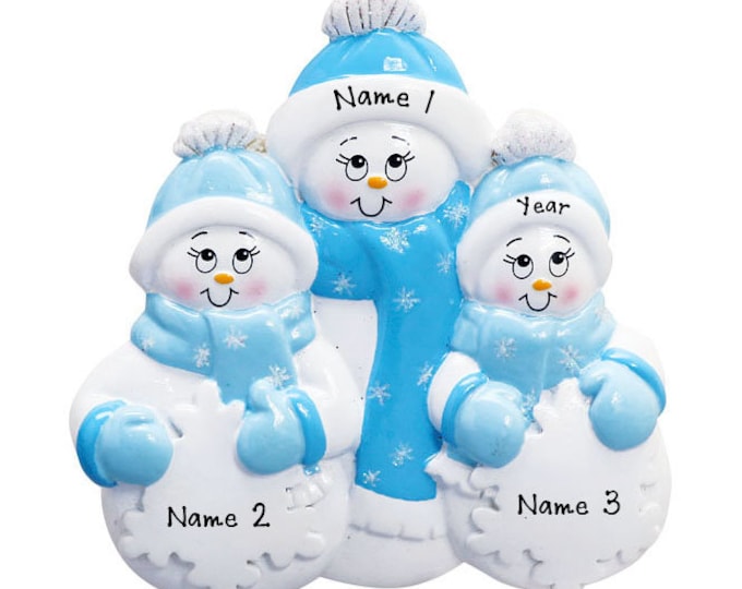 Single Parent Mom With 2 Kids Ornament - Mom With Son and Daughter Ornament - Single Mom With 2 Children Personalized Christmas Ornament