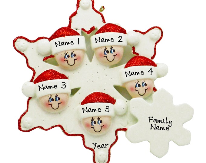 Grandkids Christmas Ornament Personalized 2024 - Our Grandchildren Ornament - Grandparent Christmas Ornament - Ornament With 5 Grandkids