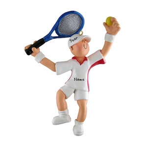 Personalized Tennis Player Ornament - Boy Tennis Player - Tennis Player Gift - Custom Sports Ornament - Christmas Gift For Tennis Lover