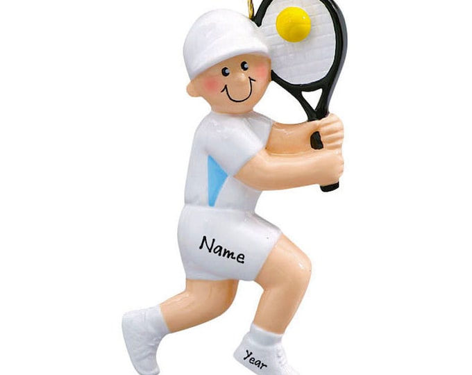 Personalized Tennis Player Ornament - Tennis Boy Ornament - Tennis Player Gift - Custom Tennis Ornament - Christmas Gift For Tennis Lover