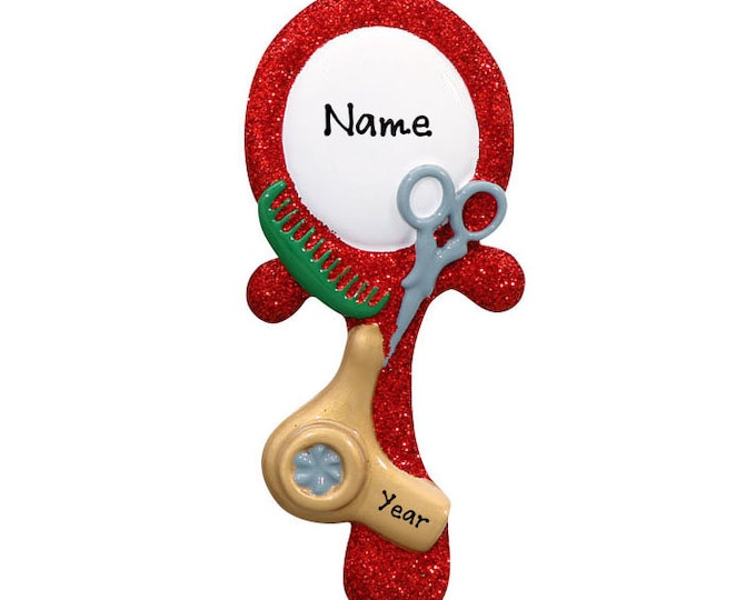 Personalized Hairdresser Ornament -  Hairstylist Christmas Ornament - Makeup Artist Ornament - Beautician School Graduate - Nail Tech Gifts
