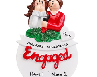 Engagement Ornament 2026 – Just Engaged Ornament – We’re Engaged Ornament – Personalized Engagement Gift