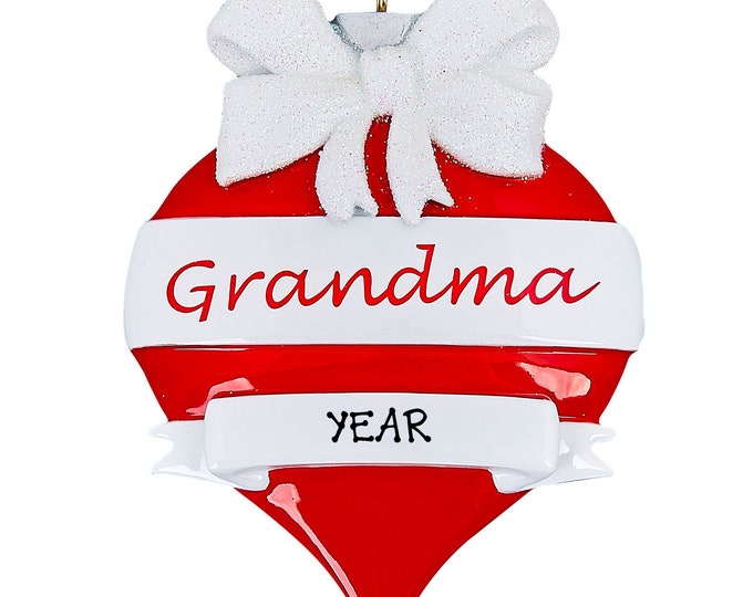 Grandma Christmas Ornament - Personalized Grandmother Christmas Ornament - Gift For Grandma - Grandparent Personalized Christmas Gift