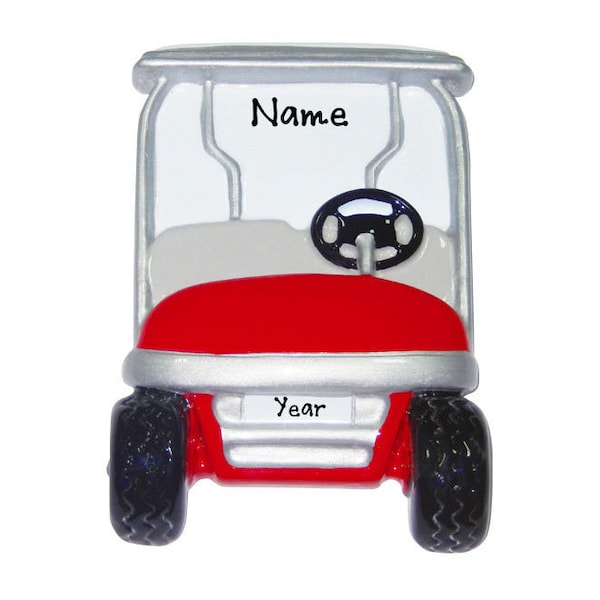 Personalized Golf Cart Ornament – Custom Golfer Christmas Ornament – Gift for Golfer or Golf Lover – Golf Player Ornament with Name