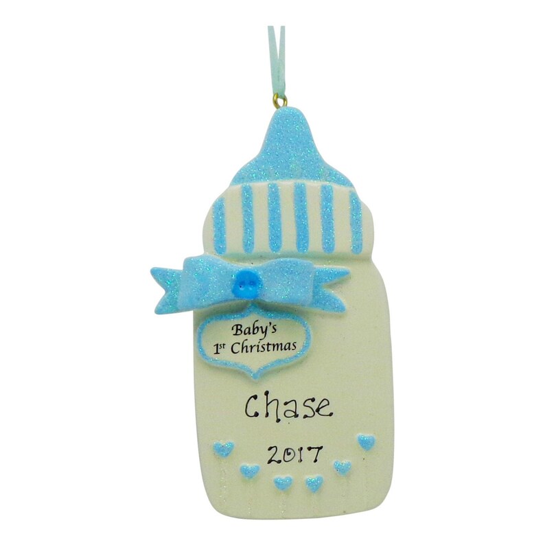 baby bottle christmas ornament