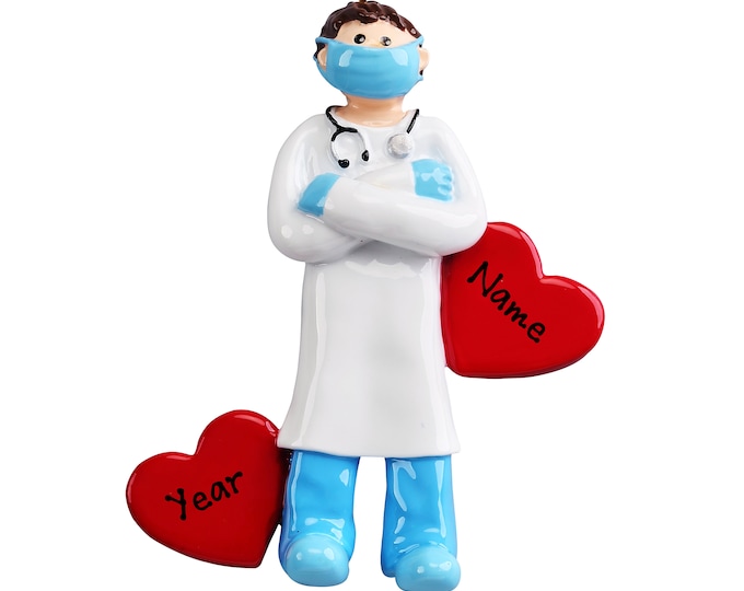 Personalized Pandemic Doctor Christmas Ornament / Hero Doctor Ornament / Health Care Provider Ornament / Personalized Christmas Ornament