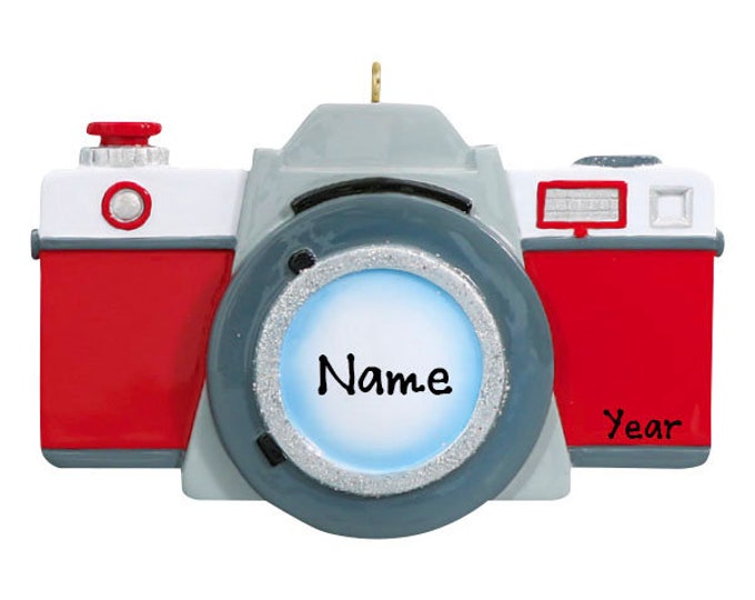 Photographer's Camera Ornament - Personalized Photographer's Camera Christmas Ornament - Camera Ornament With Name - Hand Personalized Gift