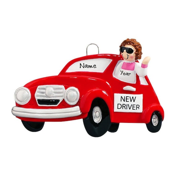 Personalized New Driver Ornament - Driver's License Christmas Ornament, New Car Ornament Gift For Teenage Girl, Learner's Permit Ornament,
