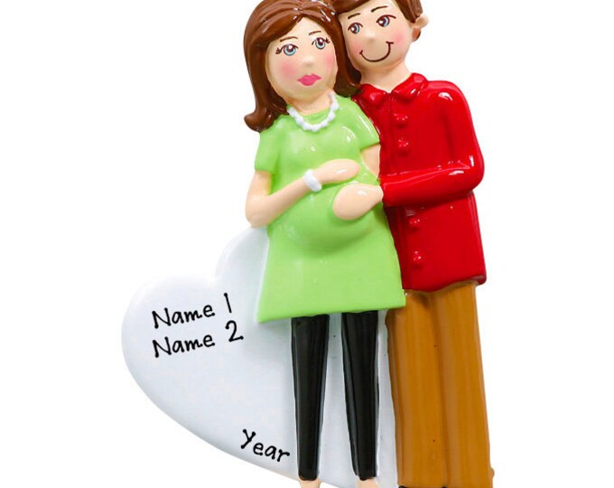Parents to Be Ornament / Parents Expecting Baby Christmas Ornament / Personalized Couple Expecting First Baby / Baby Ornament With Name