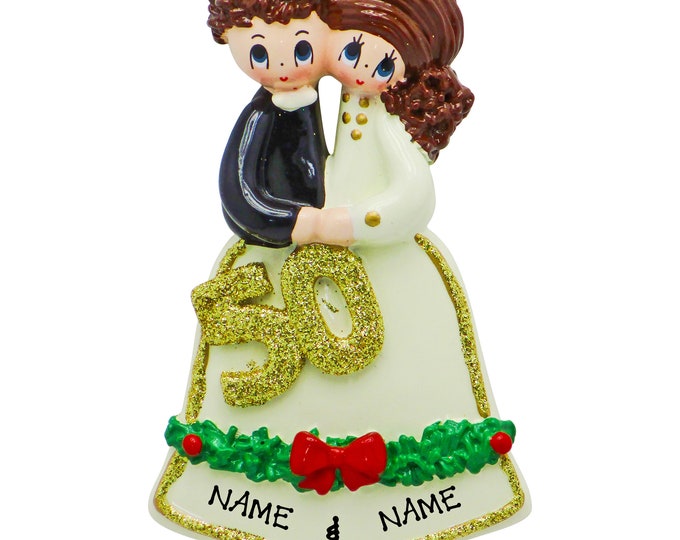 Golden Anniversary Gifts - 50th Anniversary Ornament, 50 Years Married, 50 Years Together, Golden Wedding Gifts, Anniversary Couples Gift