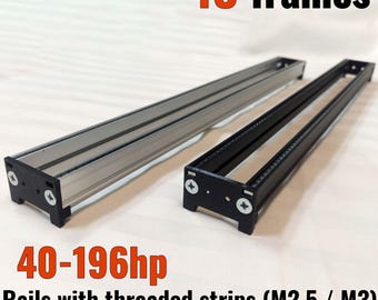 Intellijel 1U • 40-196HP Eurorack Rails Kit with Brackets & Threaded Inserts (Black / Silver)