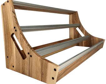 9U Wooden Side Panels ANDY + 3 bars for Eurorack Case / 9U Eurorack Stand / 9U Cheeks / Walnut / POWERED/ UNPOWERED