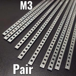Pair of M3 Eurorack Threaded Strips, 40hp-196hp Insert / Any length is possible with a step of 1hp