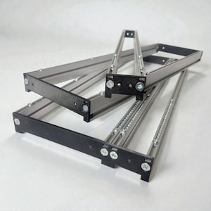 1U / 3U / 4U 3D-printed Eurorack Rails Frame, 40-196HP, Eurorack Case, Eurorack brackets, Eurorack Rails Set with threaded strips / M3 nuts