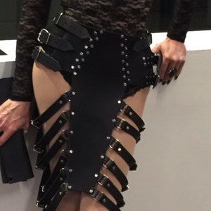 Leather ladigo skirt