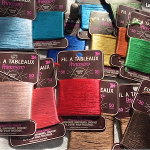 15 cartes de fil à broder, à crochet, à surpiquer, à tricoter, viscose, fil au chinois brillant
