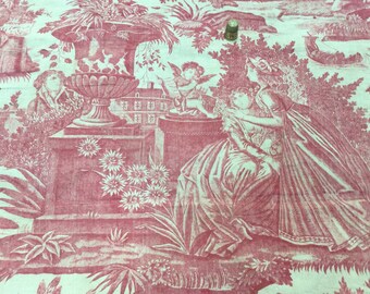 Toile de Beautiran, fin 18ème siècle. Antique French Toile de Beautiran, late 18thC.