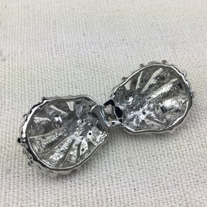 Boucles de ceinture, argentée avec des strass en verre effet diamants, style début 20ème s. Antique style diamante buckle. image 4