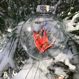Origami Paper Crane Ornament.