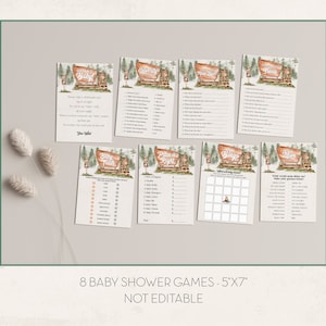 National Park Baby Shower Bundle Printable Template, Woodland Outdoor Baby Shower, Wilderness Baby Sprinkle Adventure Awaits WP1005 image 9