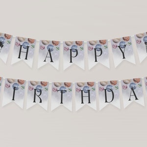 Outer Space Birthday Banner Editable Planets Banner Boy Galaxy First Birthday Trip Around the Sun Decorations Instant download PRINTABLE DIY