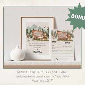 National Park Baby Shower Bundle Printable Template, Woodland Outdoor Baby Shower, Wilderness Baby Sprinkle Adventure Awaits WP1005 image 10