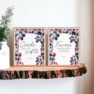 Signe pour cartes et cadeaux menthe fraise et signe de faveurs à téléchargement immédiat, 1er anniversaire de baies sucrées pour une baby shower de printemps ou d'été pour fille