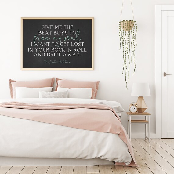 Give Me The Beat Boys Drift Away Song Lyrics Rock N Roll Lyrics Print Classic Rock Poster Gift For Music Lover Musician Gift Free My Soul