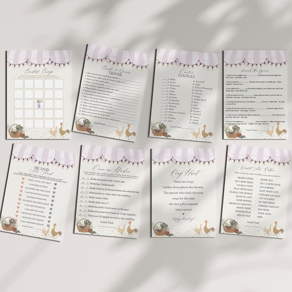 Bridal Games Farmers Market Etsy