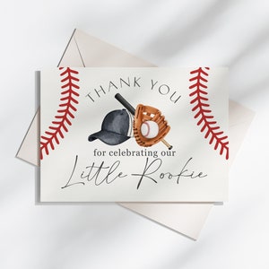 Baseball Danke, dass Sie druckbare Vorlage, kleine Rookie-Thema-Geburtstagsfeier für Jungen, kleine Slugger-Babyparty für Grand-Slam-Party