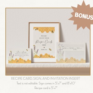 Honey Bee Bridal Shower Bundle Printable, Engagement Shower, wedding shower invites Template, Editable Template, Bridal Shower Games, WP3041 image 8