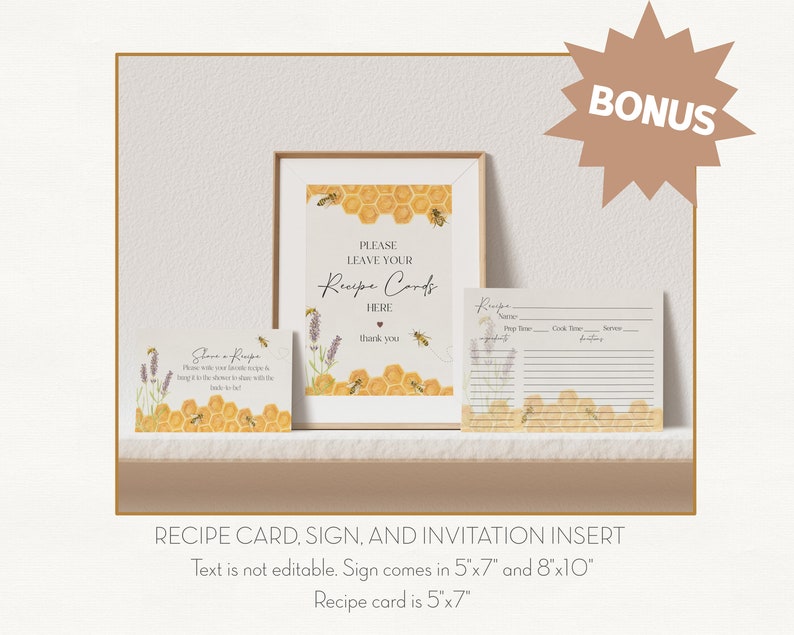 Honey Bee Bridal Shower Bundle Printable, Engagement Shower, wedding shower invites Template, Editable Template, Bridal Shower Games, WP3041 image 8