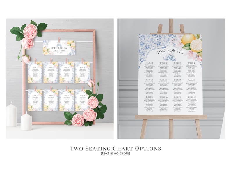 Blue Chinoiserie Tea Bridal Shower Printable Bundle, High Tea Party for Bridesmaids Bridal Tea, Willow Toile English Garden Party WP1001 image 9